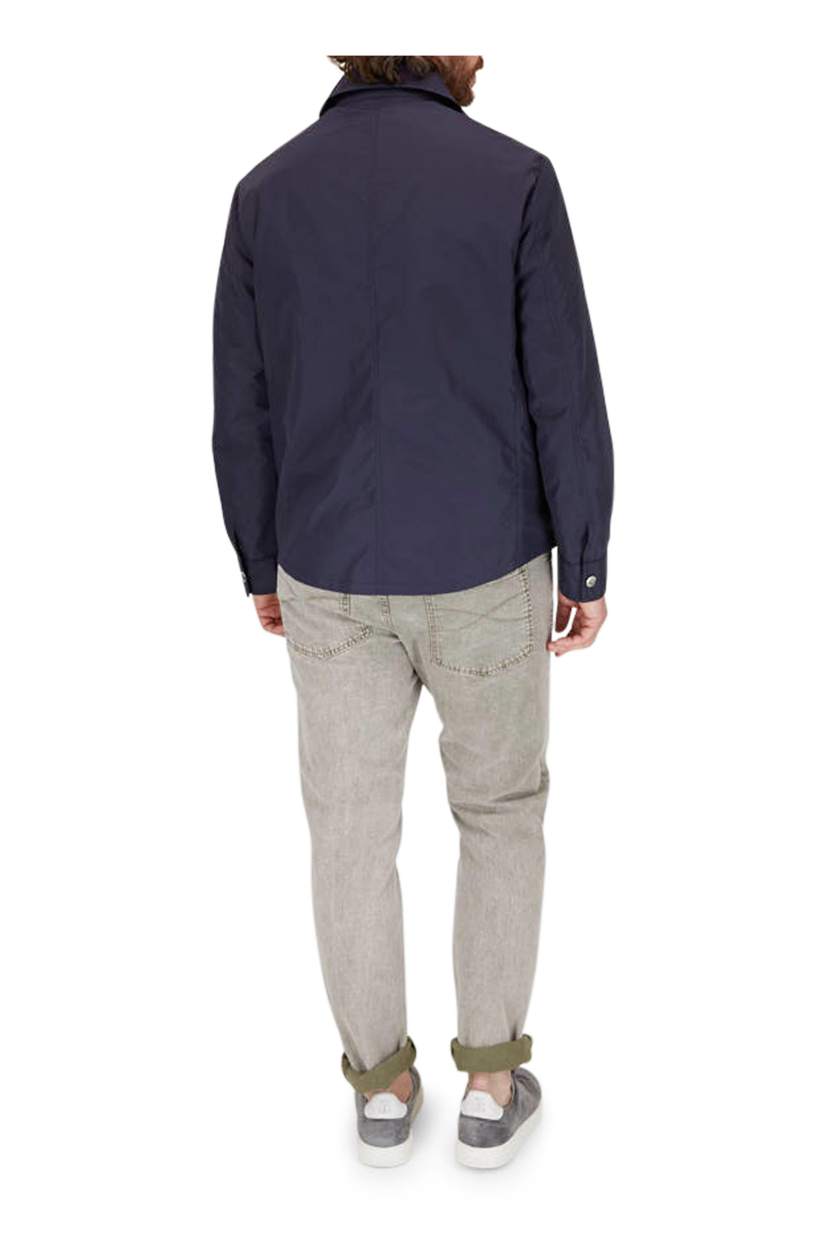 Brunello Cucinelli - Navy Nylon Shirt Jacket | Mitchell Stores