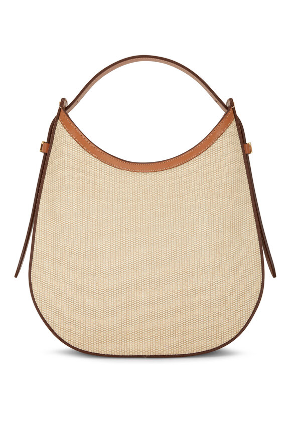 Tod's - Oboe Tan Woven & Leather Small Hobo