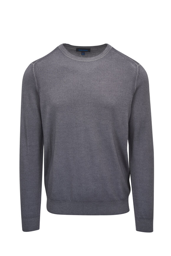 Patrick Assaraf Slate Merino Wool Crewneck Sweater