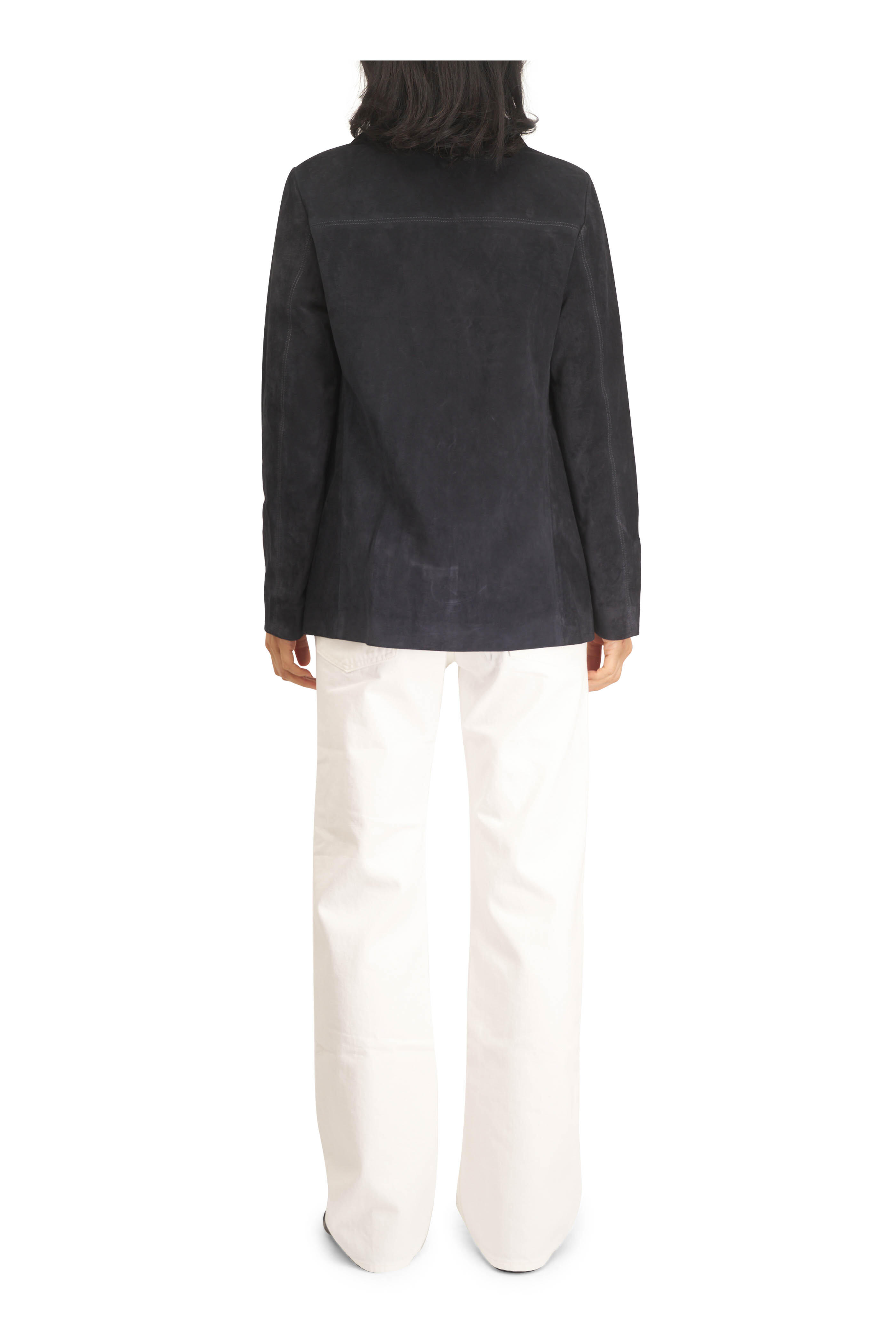 Nili Lotan - Dominic Midnight Suede Jacket - view 3