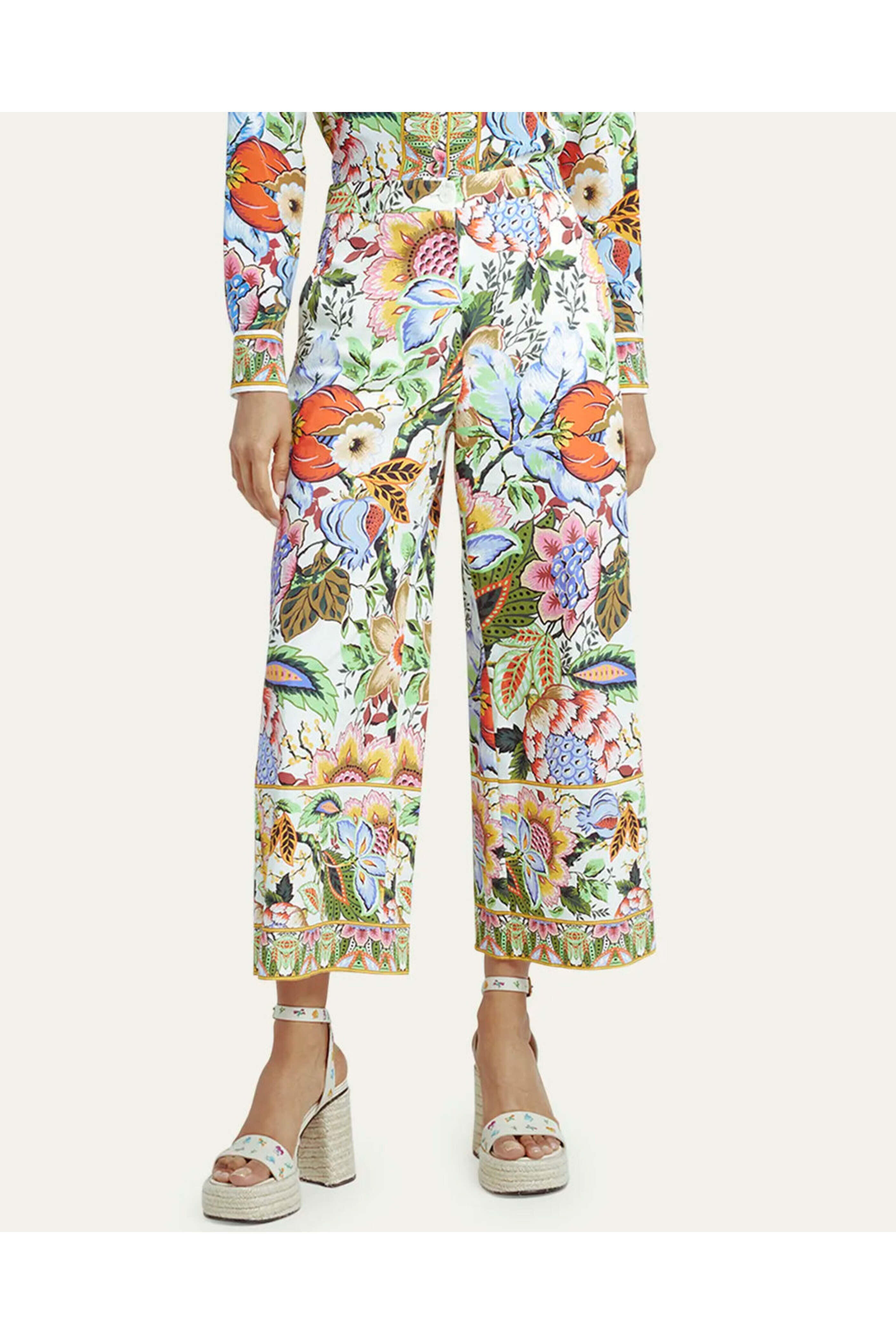 Etro - Tree Of Life Printed Wide Leg Pant | Mitchell Stores
