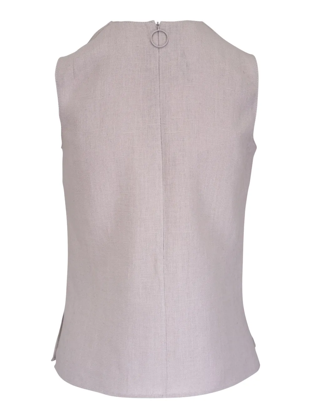 Akris Punto - Chalk 3D Carnation Raw Linen Top | Mitchell Stores