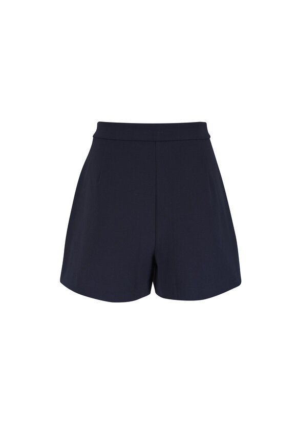 Lafayette 148 New York Laurel Ink Cotton Pique Jersey Wide Leg Shorts - view 2
