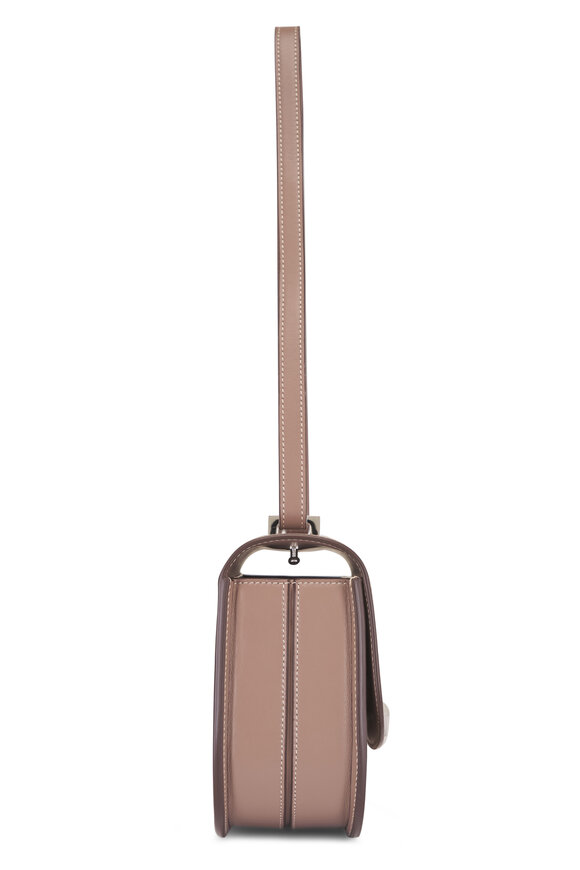 Savette Tondo 22 Taupe Leather Saddle Bag - view 3