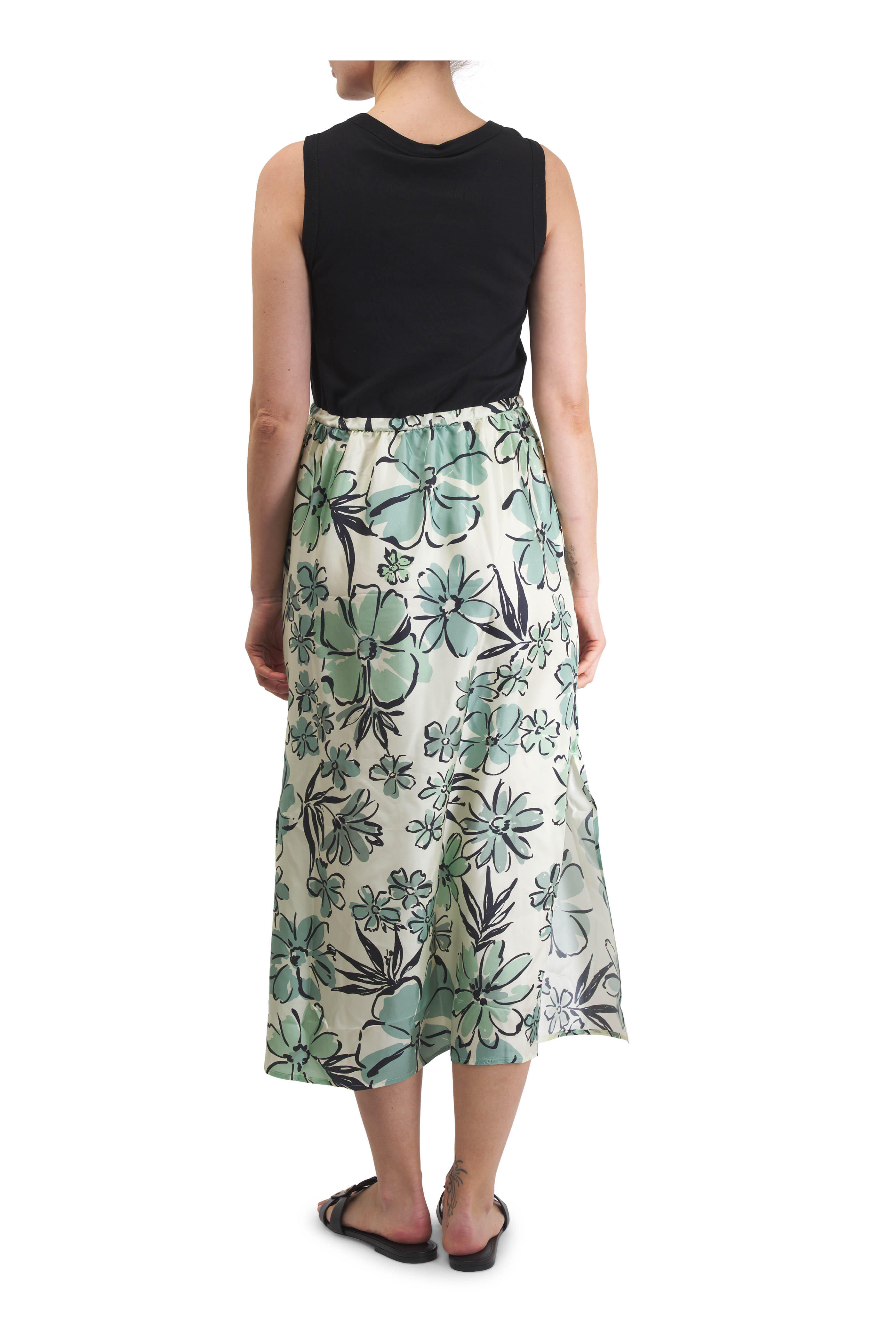 Bogner - Silke Black & Green Floral Print Dress