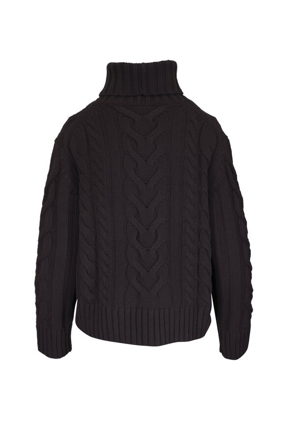 TWP Traveling Dark Brown Italian Cashmere Turtleneck - view 4