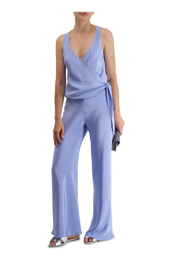 Peter Cohen - Tie Suit Iris 4-Ply Silk Jumpsuit