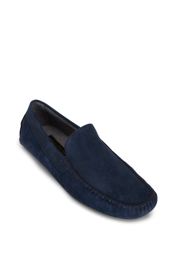 To Boot New York - O’Reilly Navy Suede & Cashmere Slipper