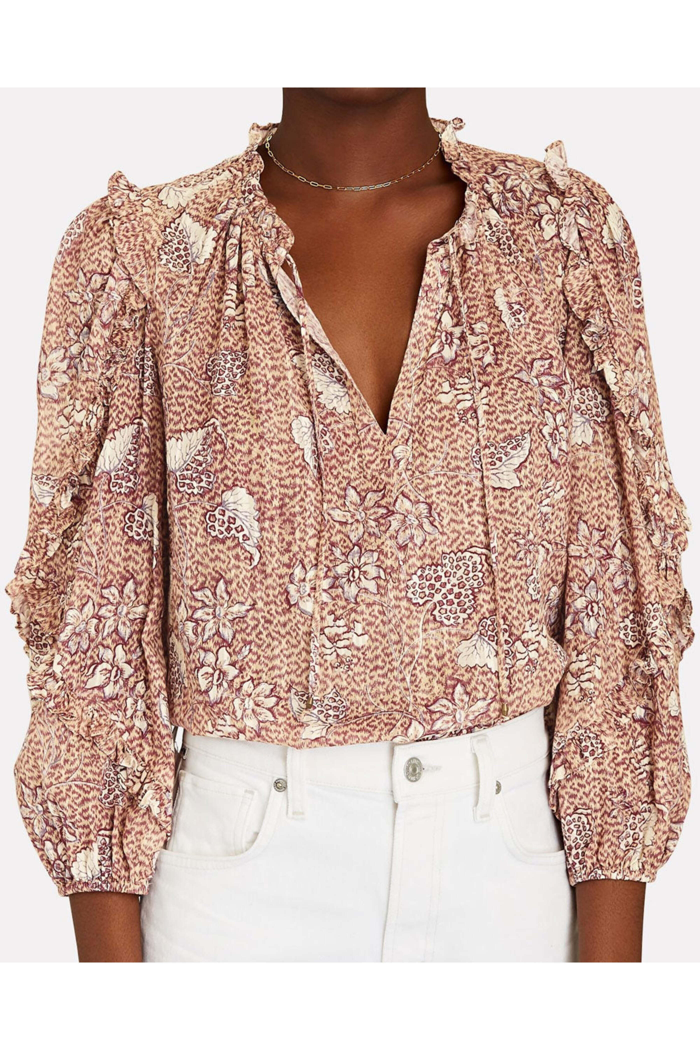 Ulla Johnson - Sandalwood Long Sleeve Manet Blouse