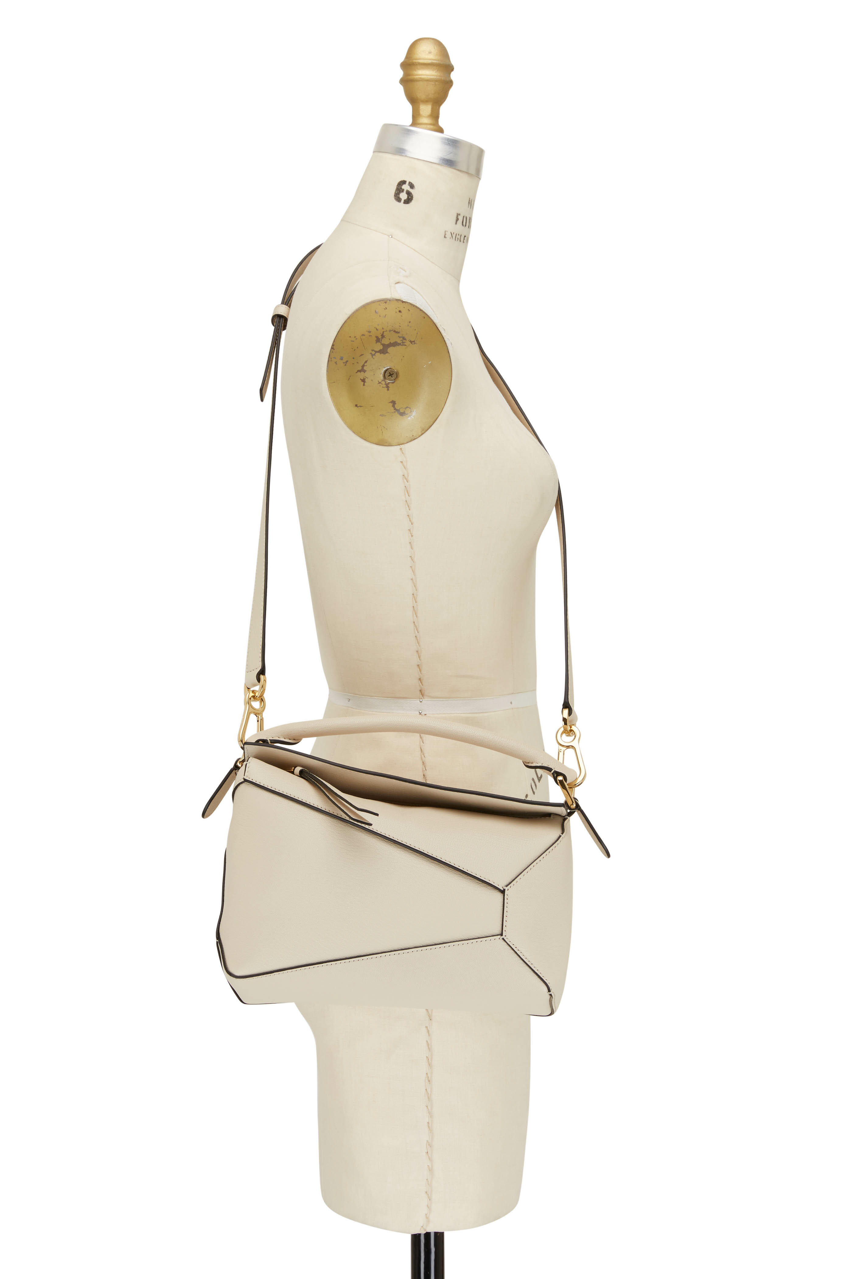 Loewe - Puzzle Angora Leather Small Top Handle Bag