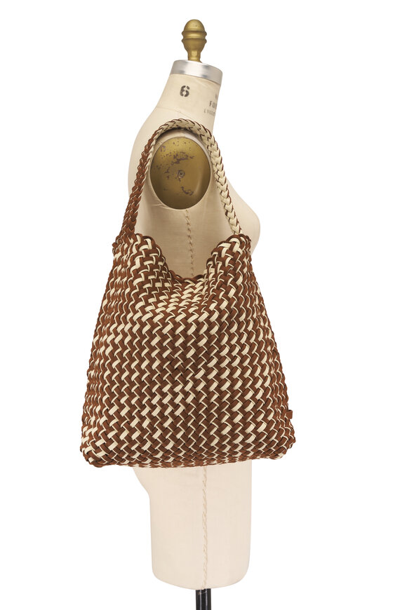 Naghedi Medium Nomad Carmel Double Weave Hobo - view 8