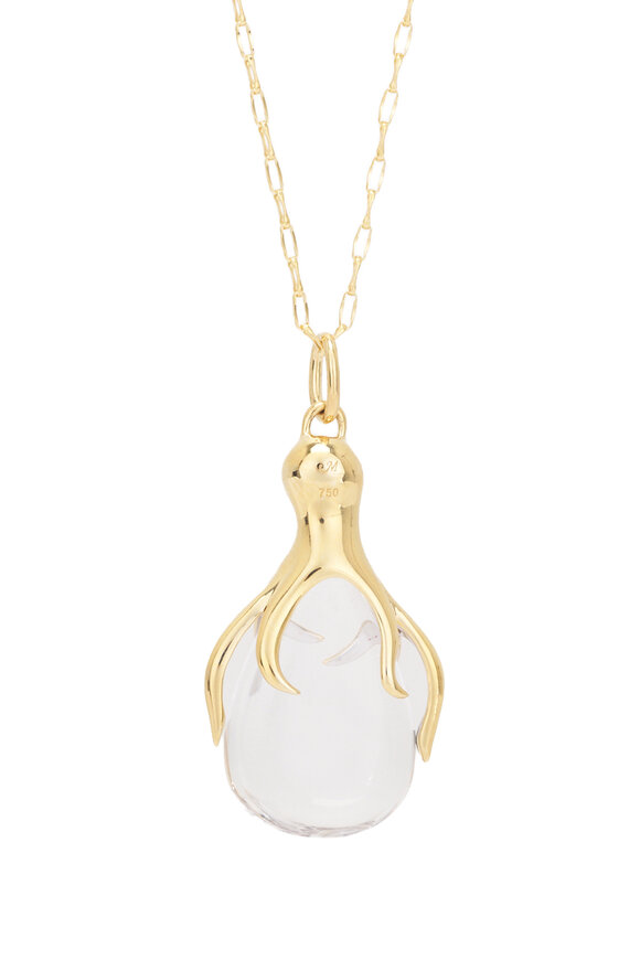 Monica Rich Kosann Octopus Rock Crystal Belcher Chain Necklace - view 3