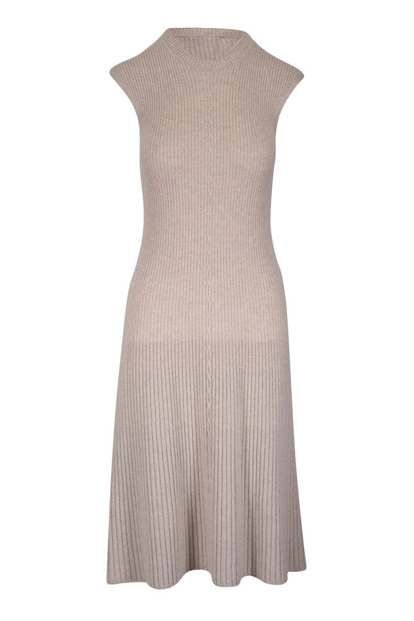 Loro Piana Plane Tree Pearl Dust Cashmere Dress