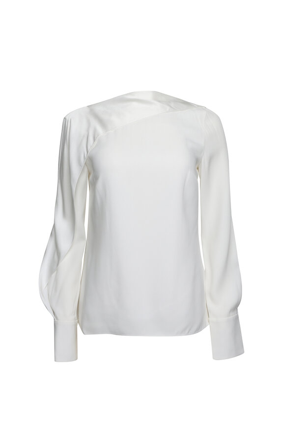 Erdem Ivory Long Sleeve Top