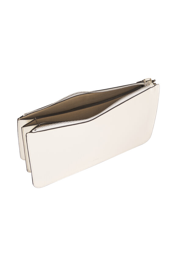Totême Three Fold Off White Leather Clutch - view 4