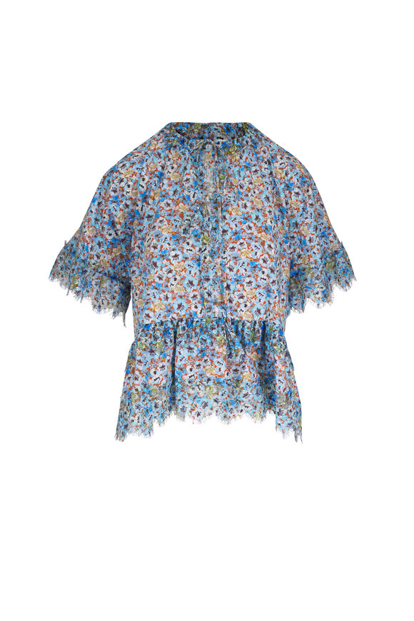 Dorothee Schumacher Floral Volumes Flower Blue Blouse - view 1