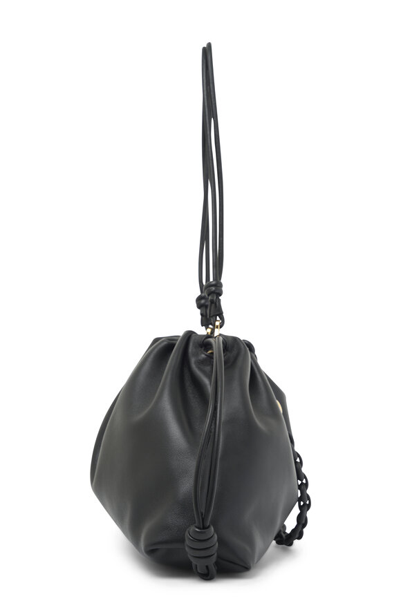 Loewe - Large Flamenco Black Leather Shoulder Bag 