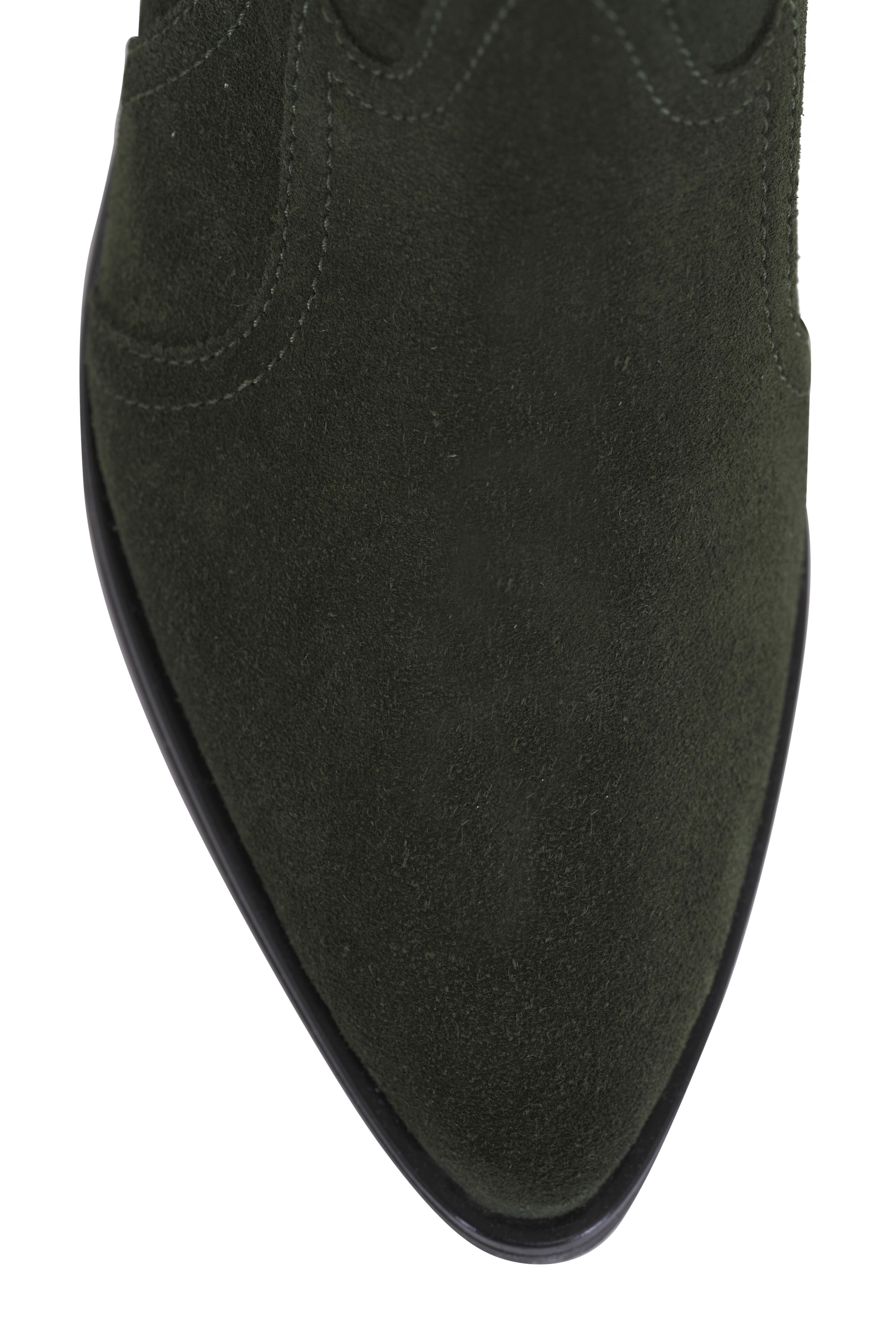 Ron White - Wayva Hunter Green Suede Short Bootie, 50mm