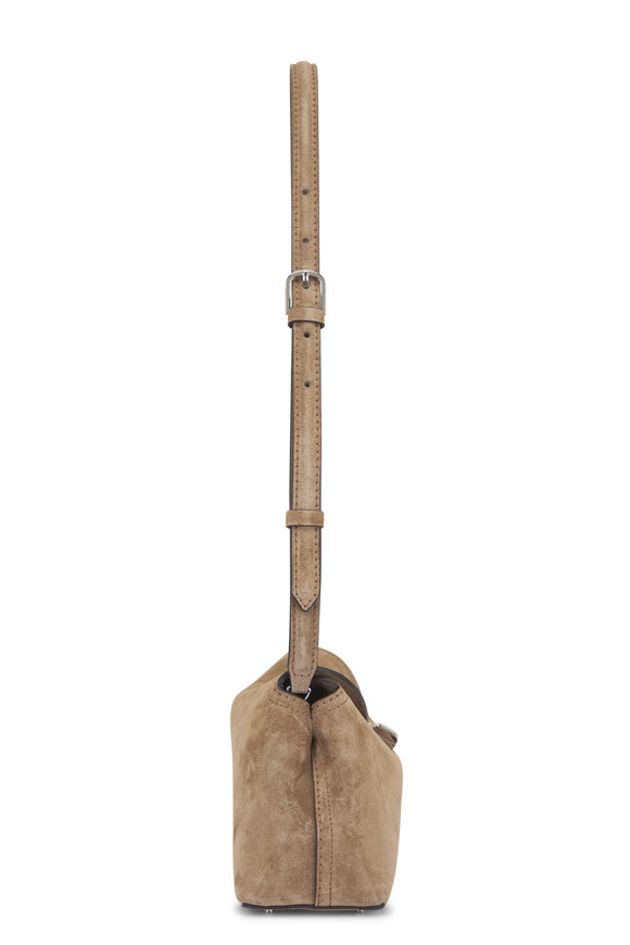 Totême T-Lock Suede Clutch - view 4