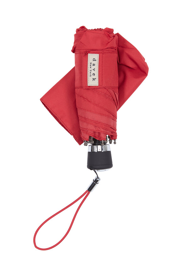 Davek  Red Nylon Mini Umbrella 