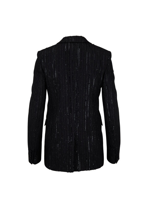 Saint Laurent - Black Sequin Stripe Jacket