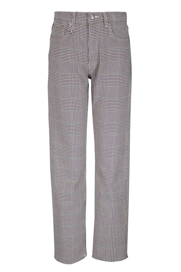 R13 Prince Of Wales Black & White Cotton Pant - view 1