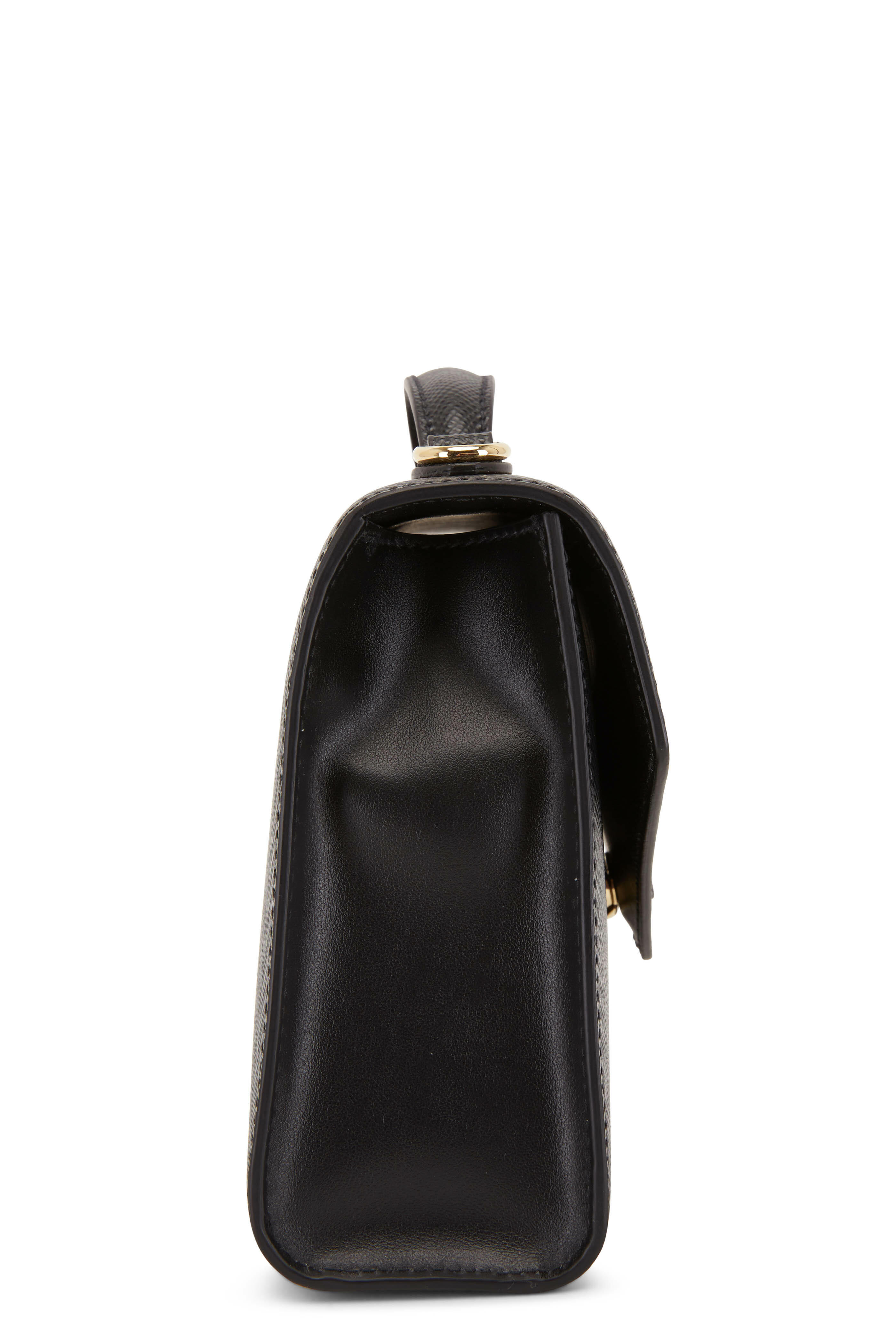 Prada Women's Black Saffiano Leather Zip Pouch Shoulder Bag | by Mitchell Stores