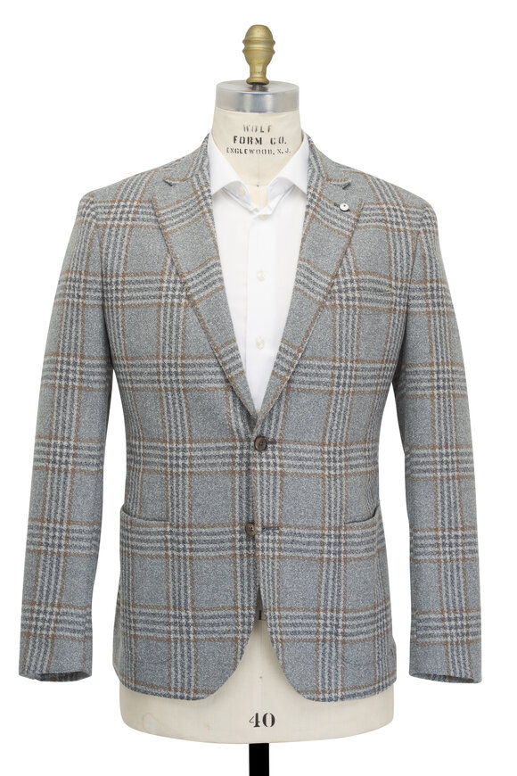 L.B.M. 1911 - Gray & Tan Windowpane Sportcoat