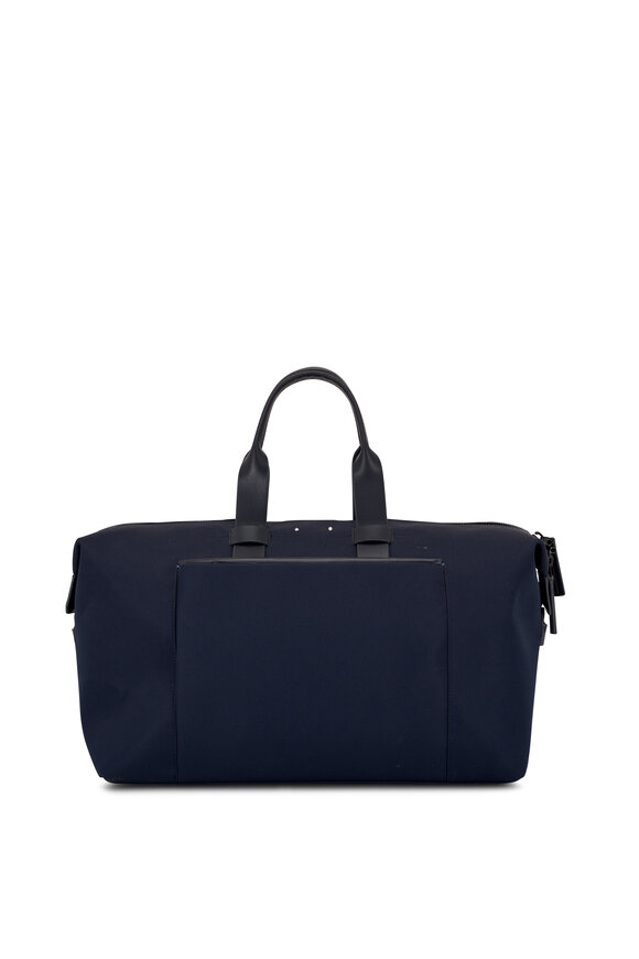 Troubadour - Navy Blue Nylon & Leather Weekender Bag