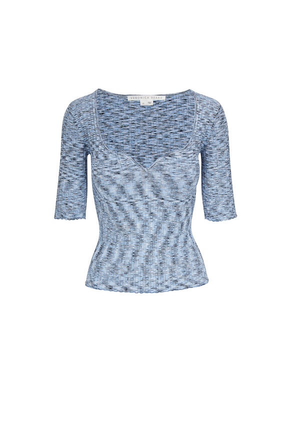 Veronica Beard - Lipa Blue Multi Short Sleeve Pullover