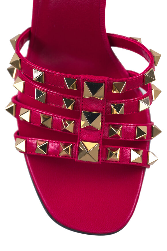 Valentino Garavani Bright Red Rockstud Pump, 100mm - view 5