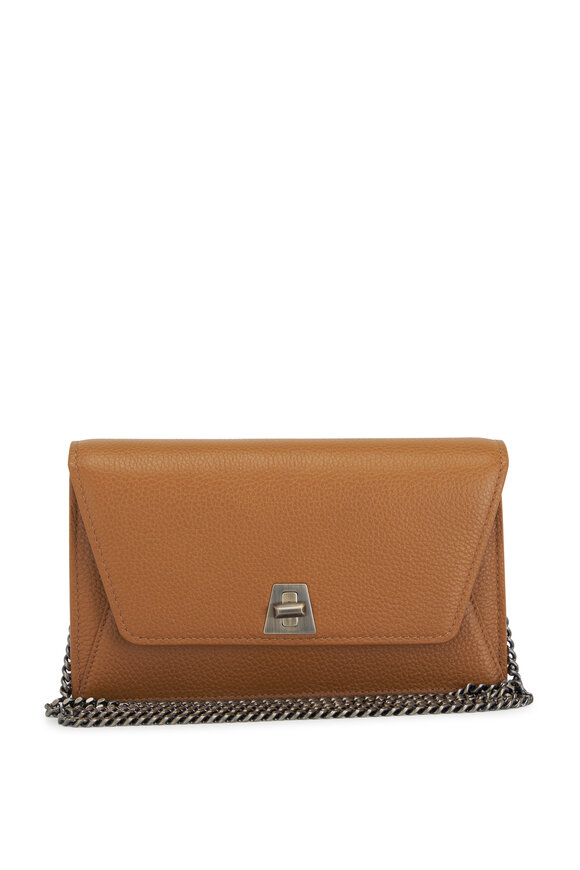 Akris Anouk Cuoio Leather Envelope Clutch 