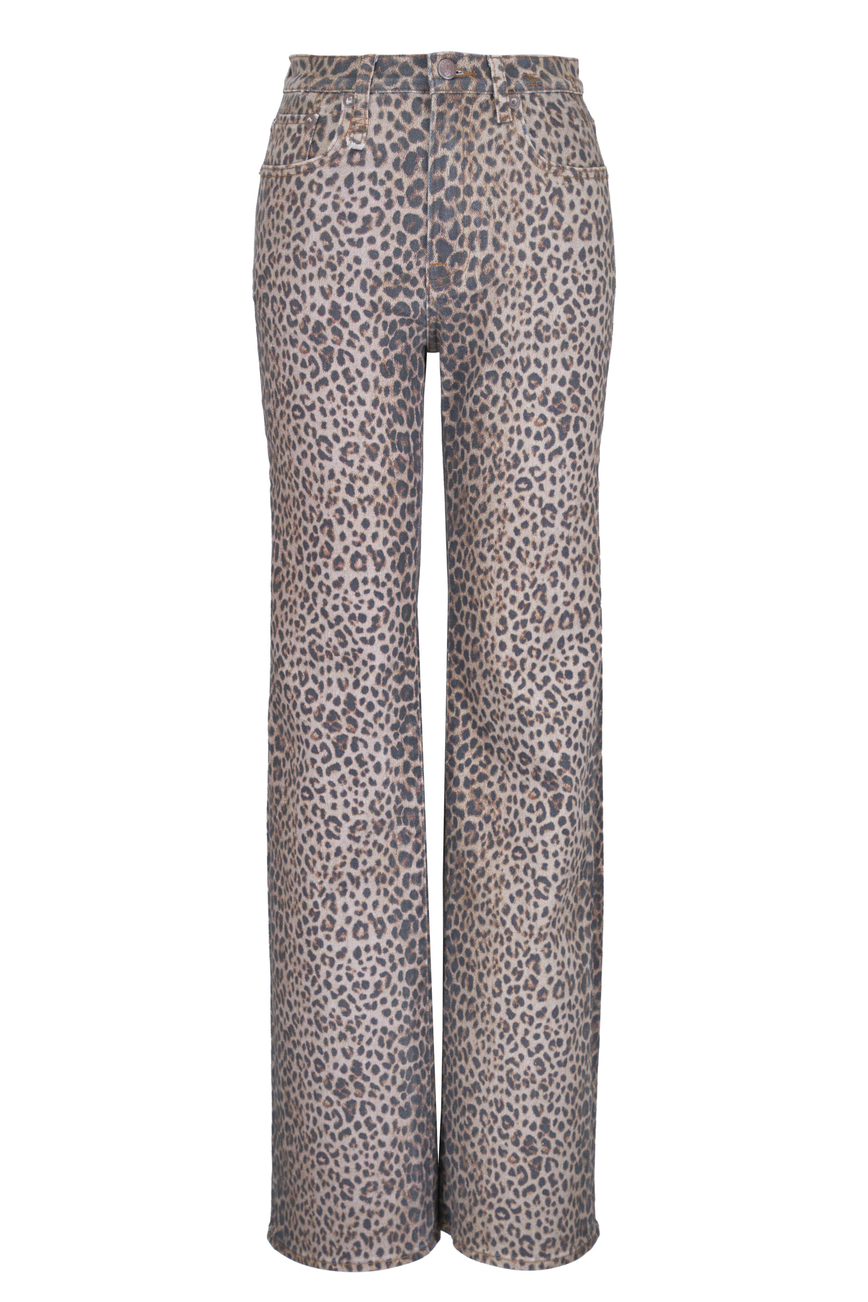 R13 - Jane Brown Animal Print Jean - view 1