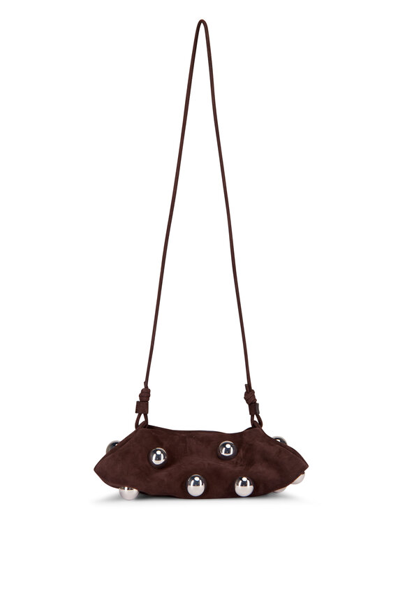 Altuzarra Mini Origami Brown Suede Beaded Crossbody - view 1