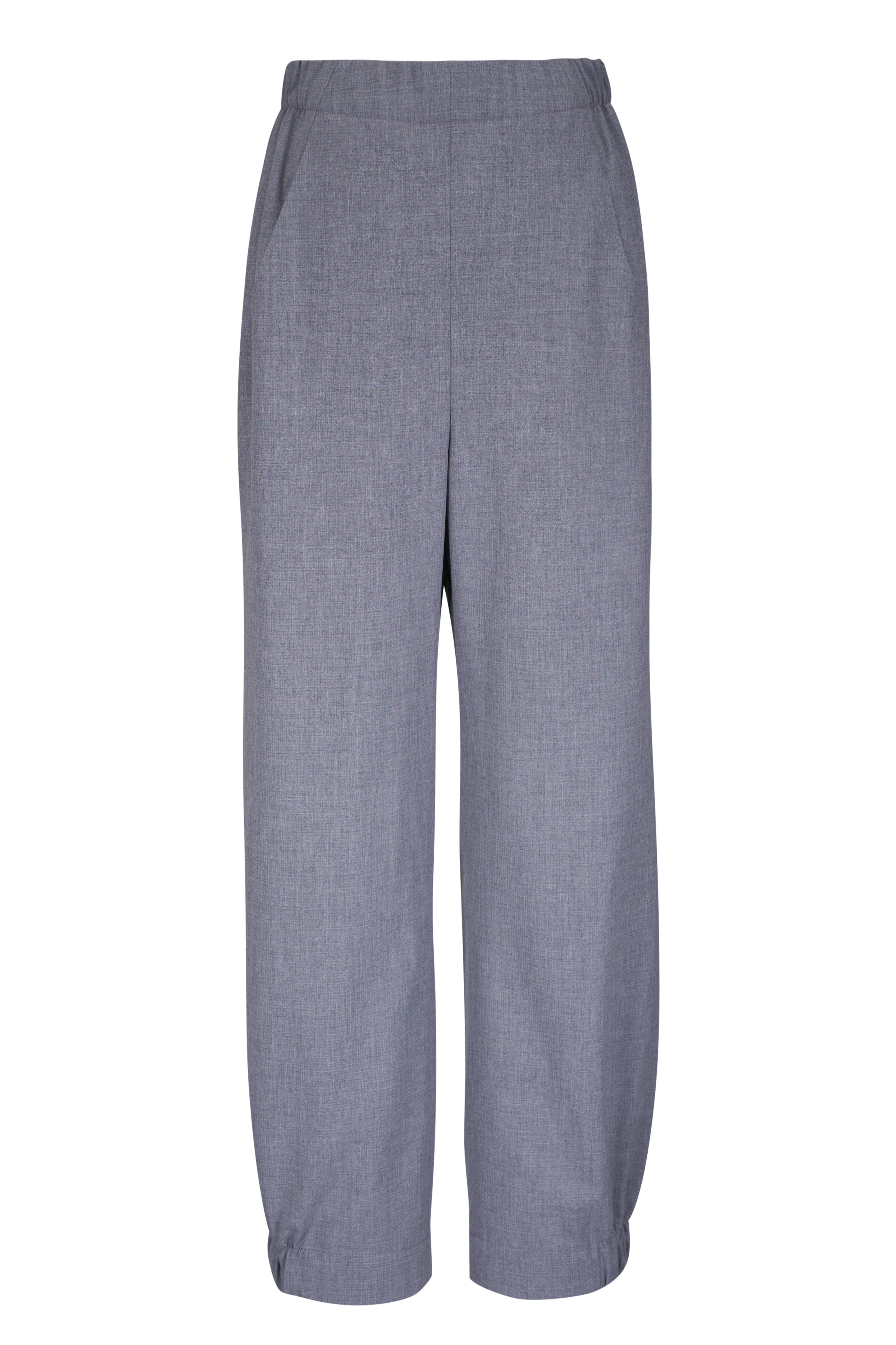 Zero + Maria Cornejo - Abi Matte Ridge Gray Cropped Pant