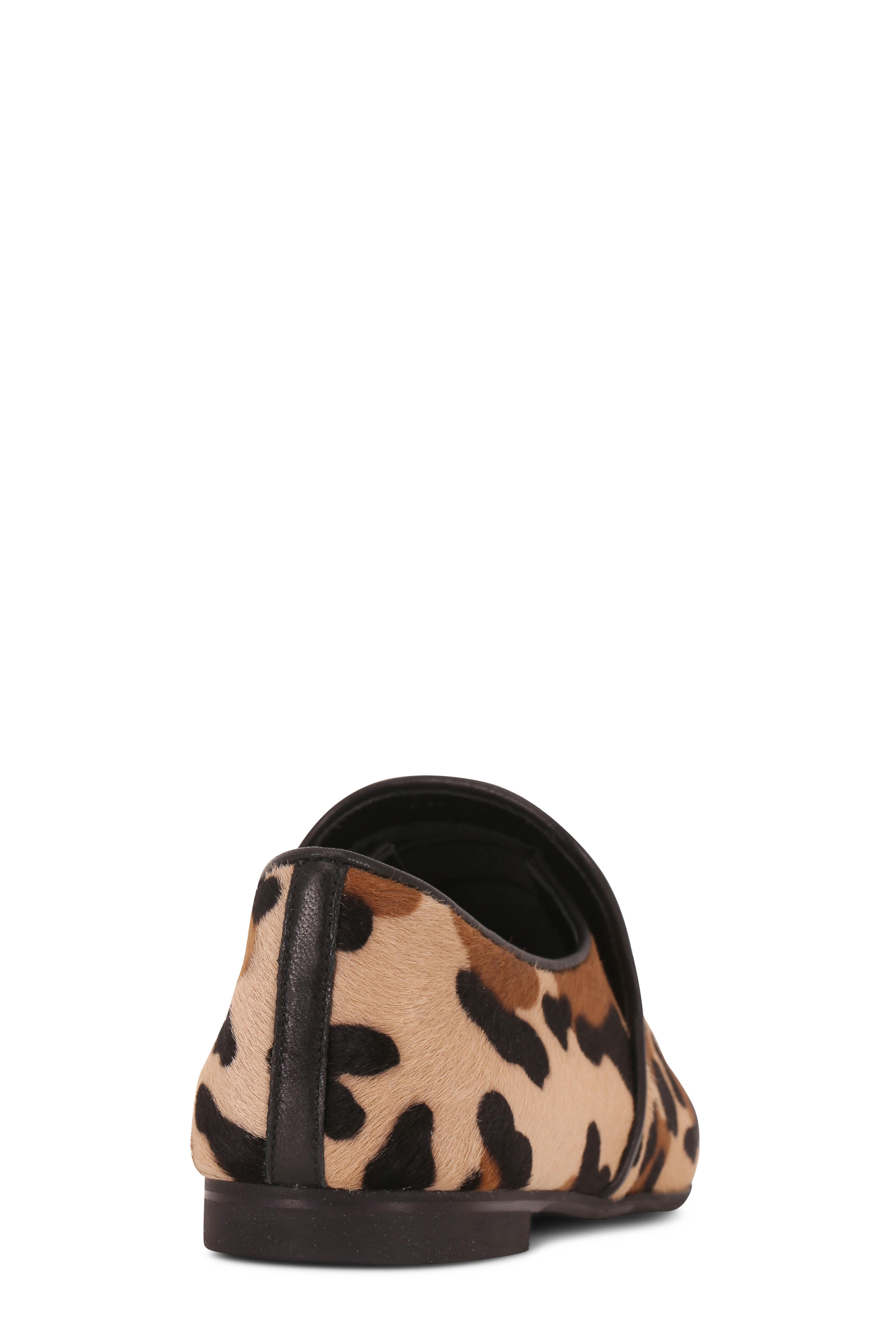 Aquatalia Revy Leopard Print Calf Hair Weatherproof Flat