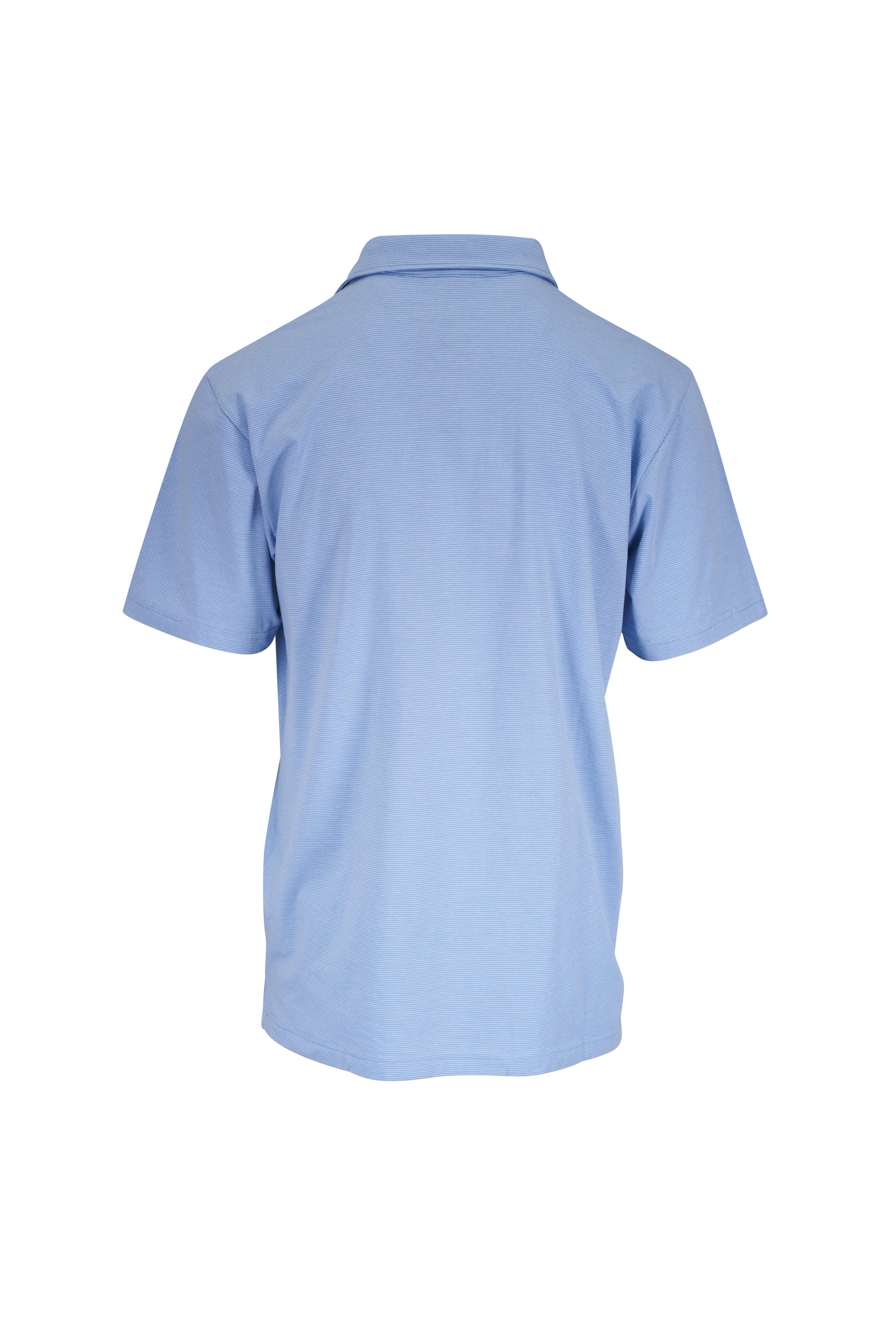 Peter Millar - Crown Flex Cloudy Blue Cotton Short Sleeve Polo - view 5