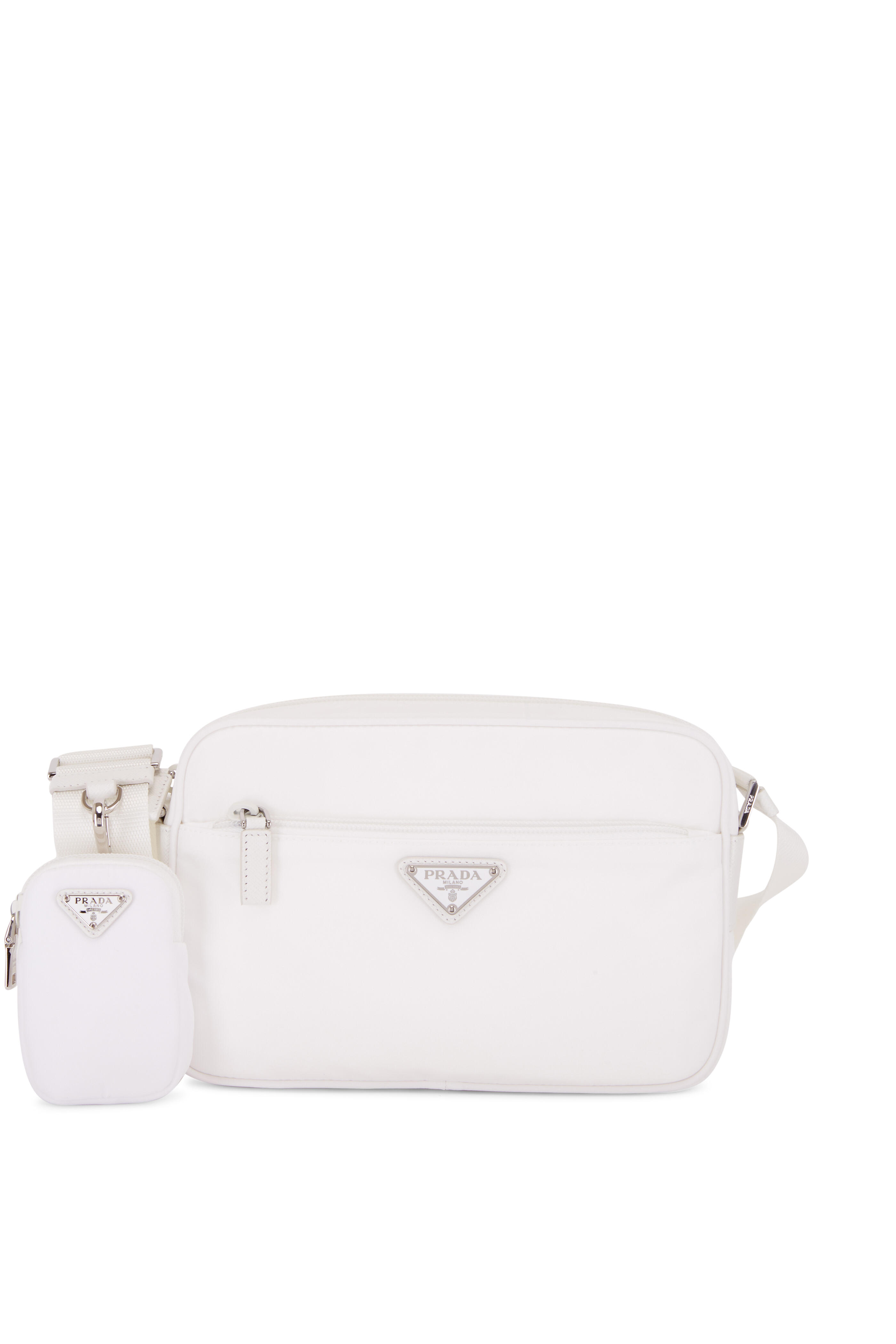 Prada - White Nylon Camera Bag | Mitchell Stores