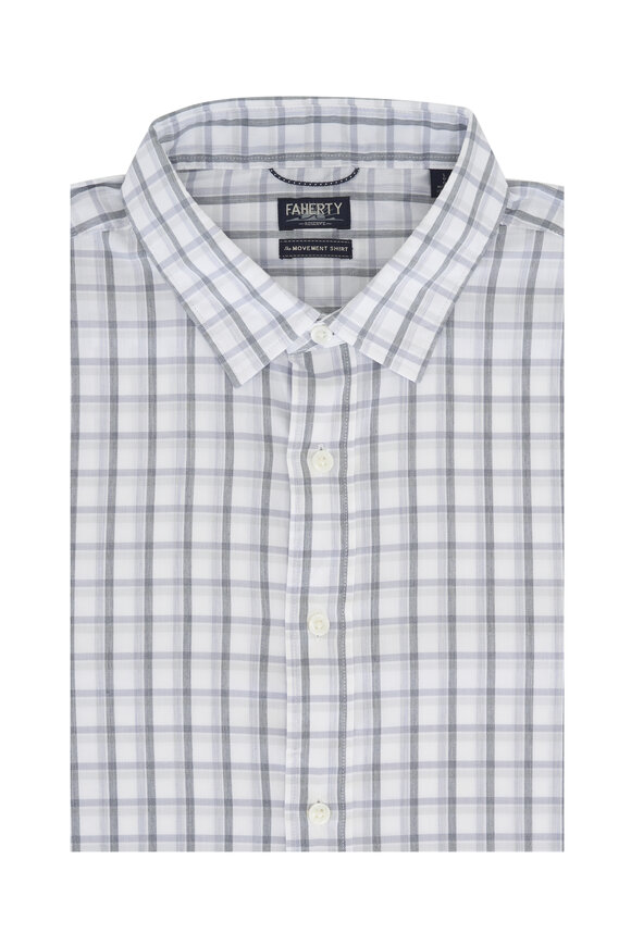 Faherty Brand Movement™ Gray Plaid Sport Shirt 