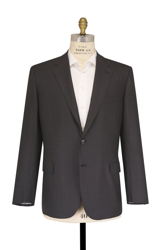 Brioni Anthracite 170's Tonal Pinstripe Wool Suit - view 2