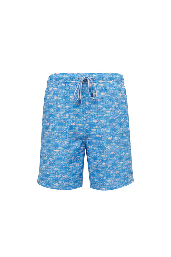 Peter Millar Sunfish Marina Blue Swim Trunks