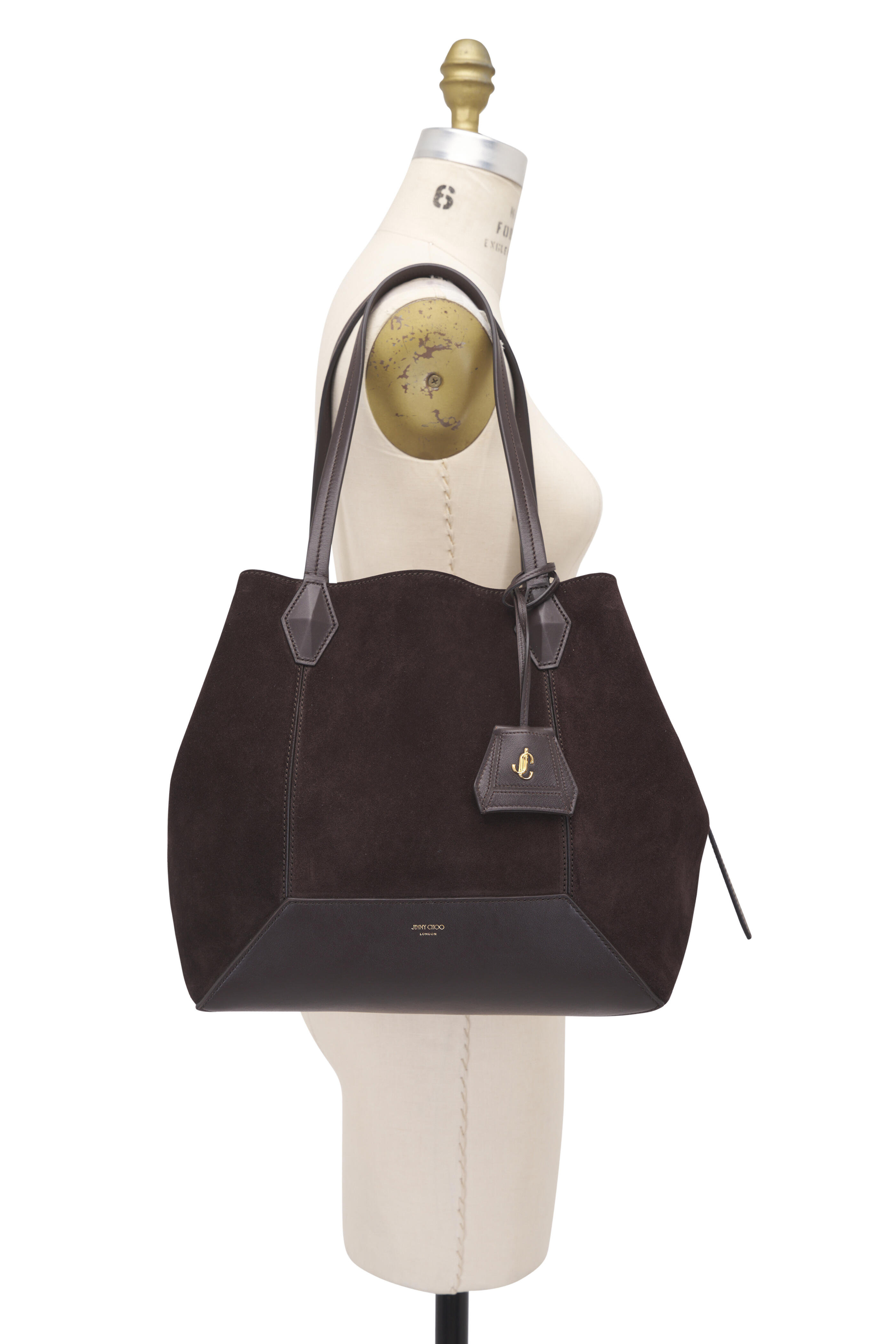 JIMMY CHOO■Suede Tote Bag■トートバッグ Diamond Tote/M | Coffee Suede Tote Bag | JIMMY CHOO