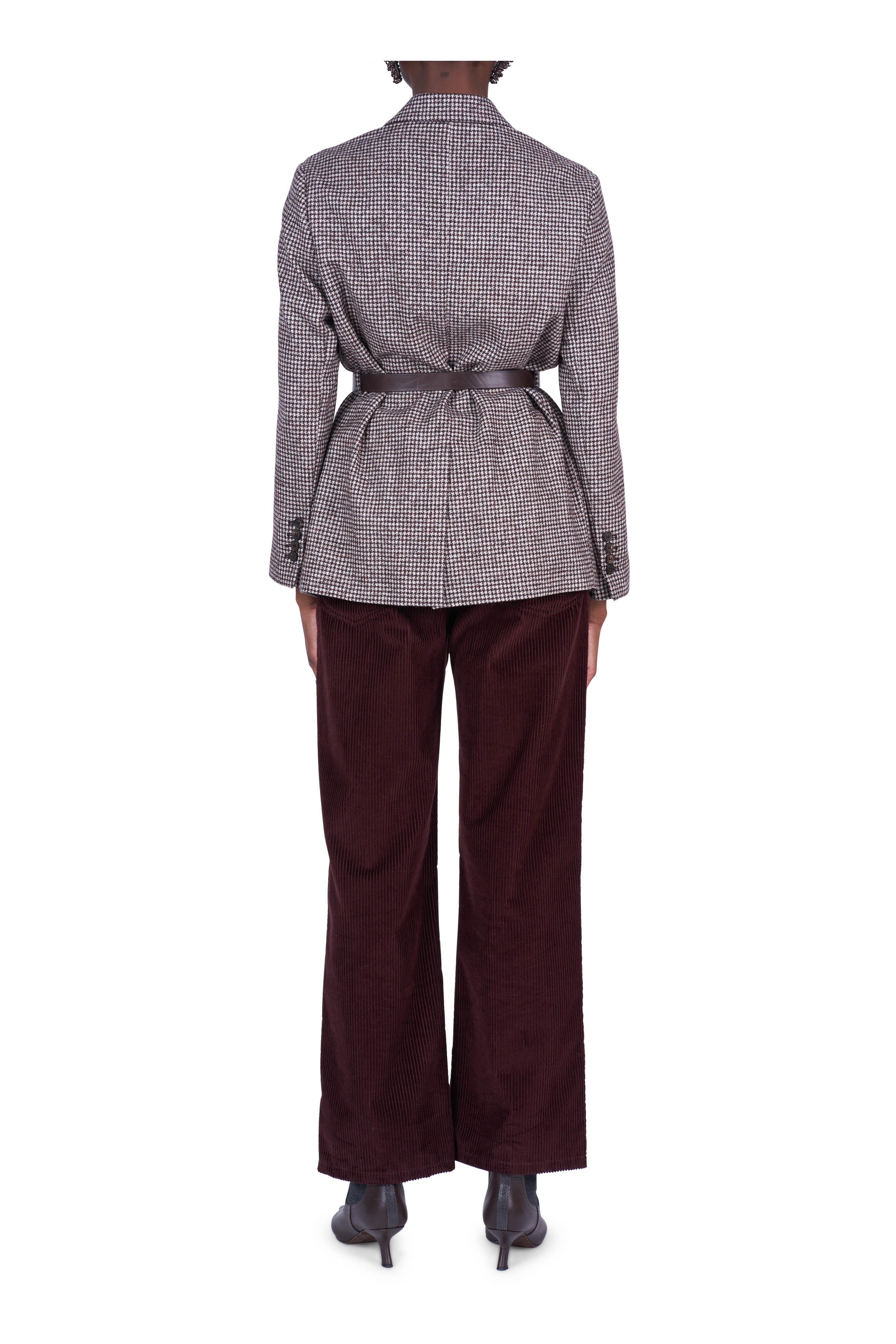 Brunello Cucinelli - Burgundy Corduroy Five Pocket Pant