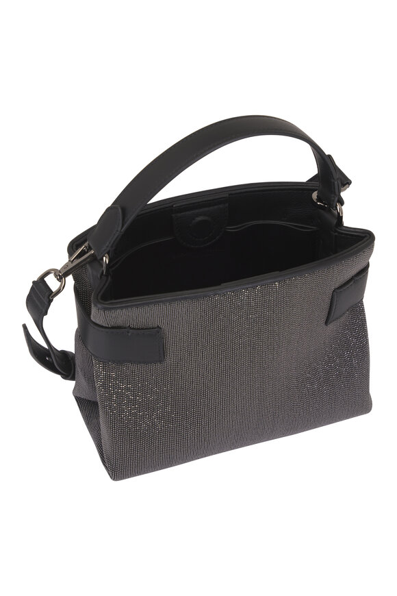Brunello Cucinelli Essence Ultra Black Monili Top Handle Bag - view 4
