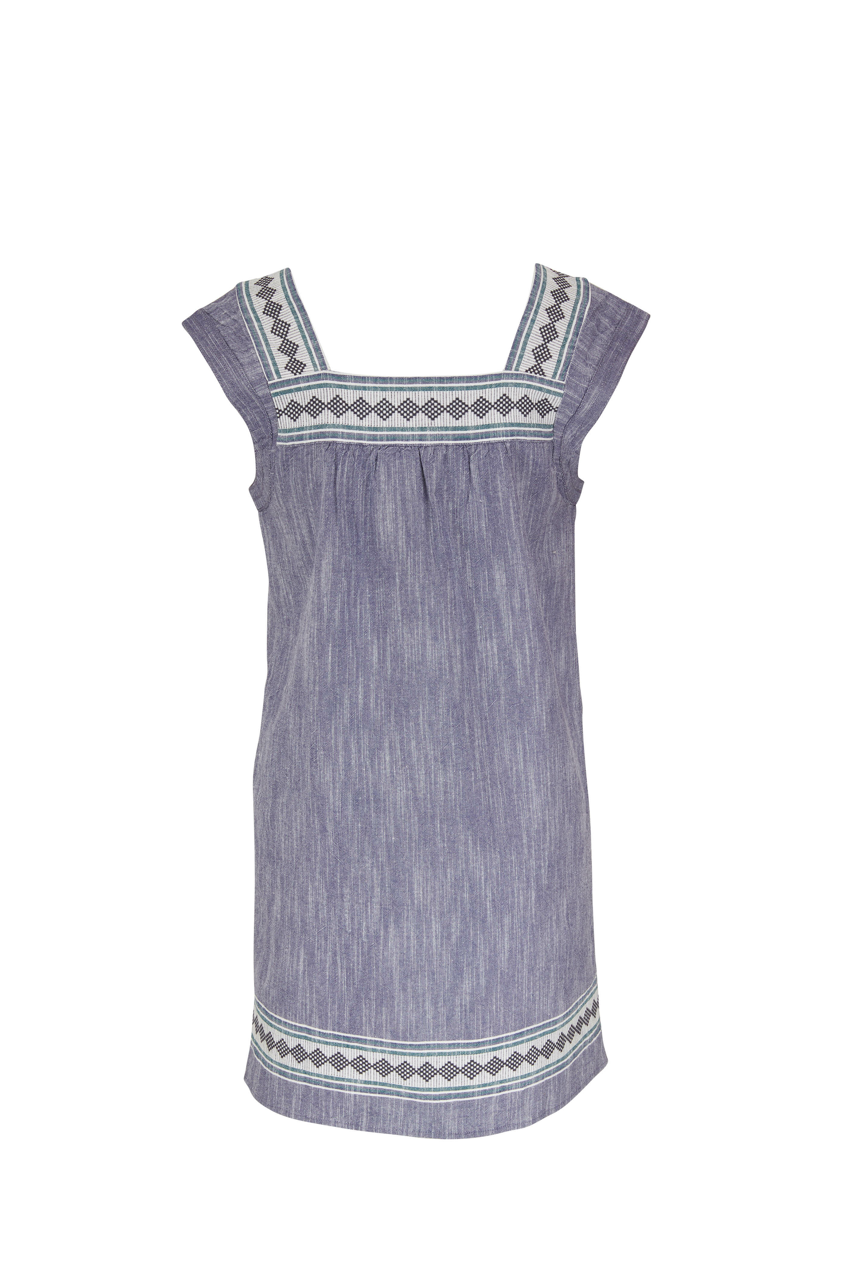 Faherty Brand - Hailee Navy Jacquard Mini Dress