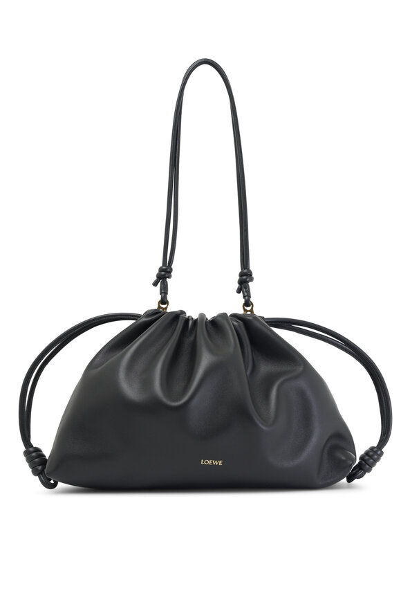 Loewe - Large Flamenco Black Leather Shoulder Bag 