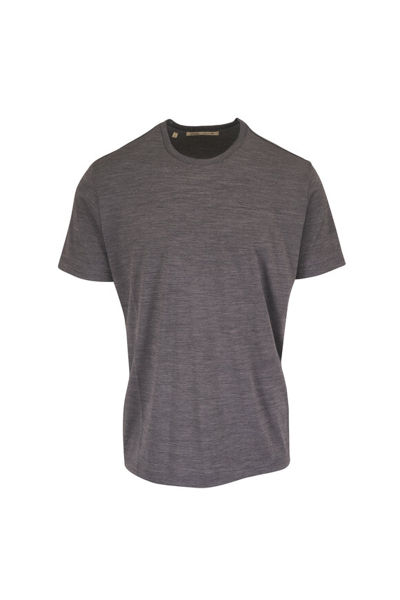 Maurizio Baldassari Light Gray Linate Wool T-Shirt - view 1