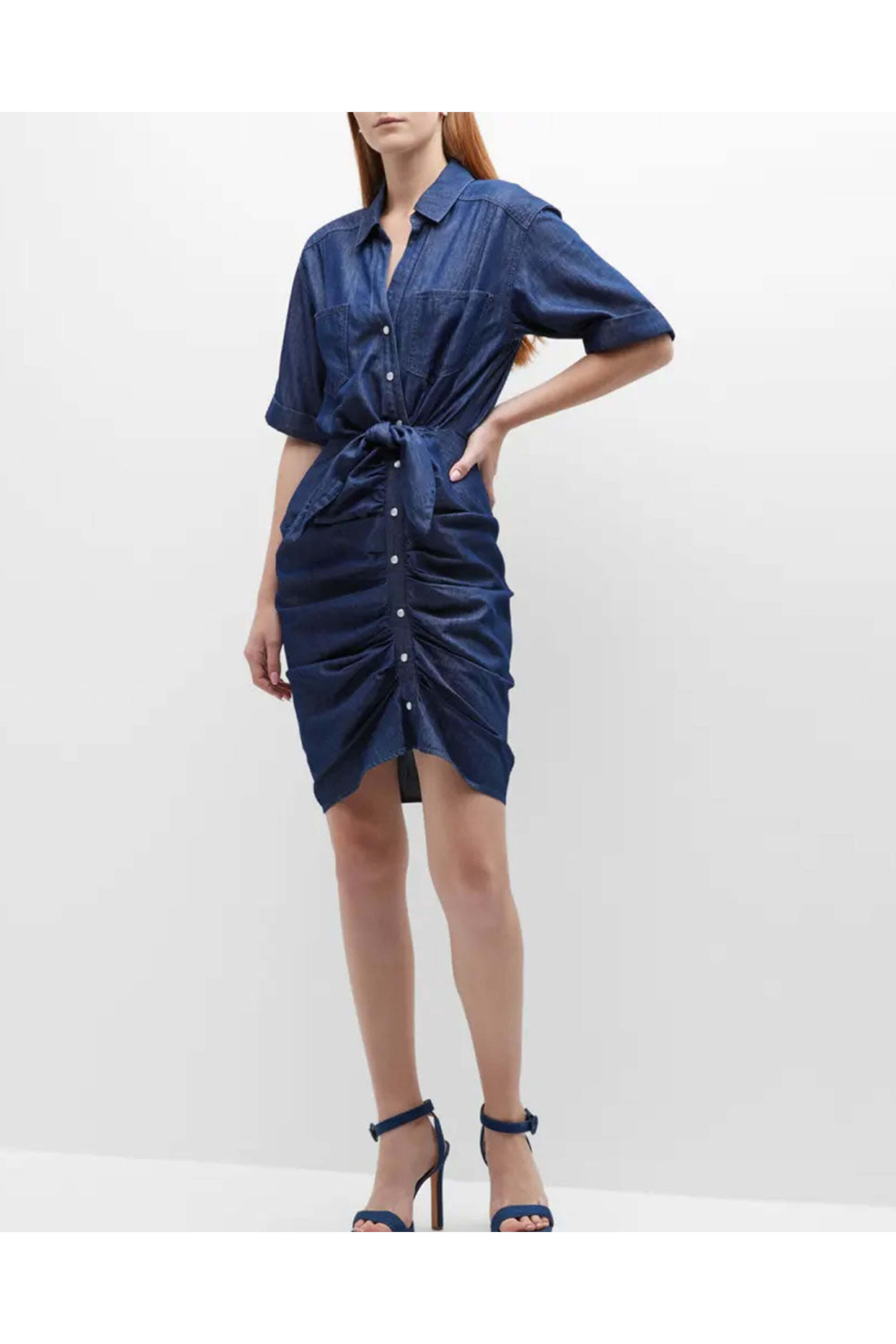 Veronica Beard - Washed Oxford Hensley Denim Shirtdress