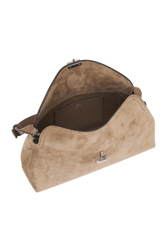 Totême T-Lock Suede Clutch - view 5