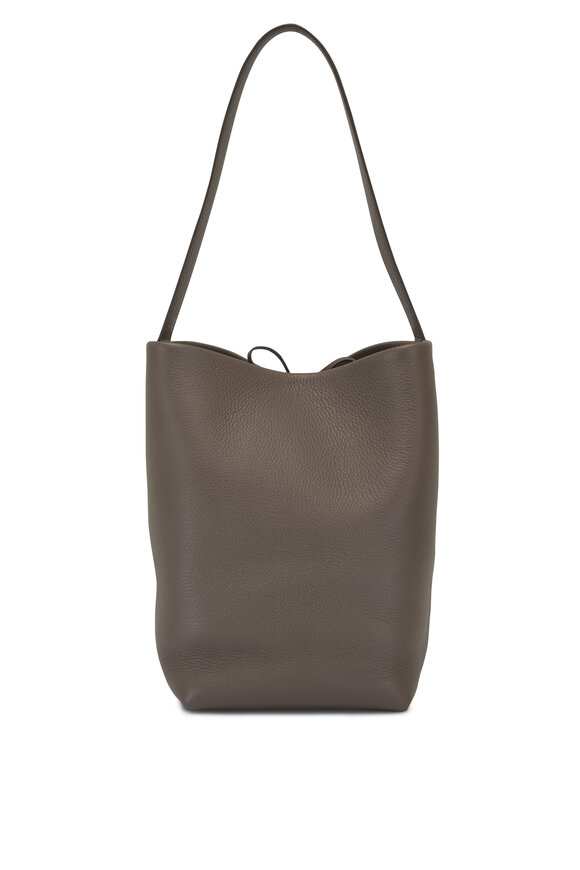 The Row Medium N/S Park Gray Leather Tote